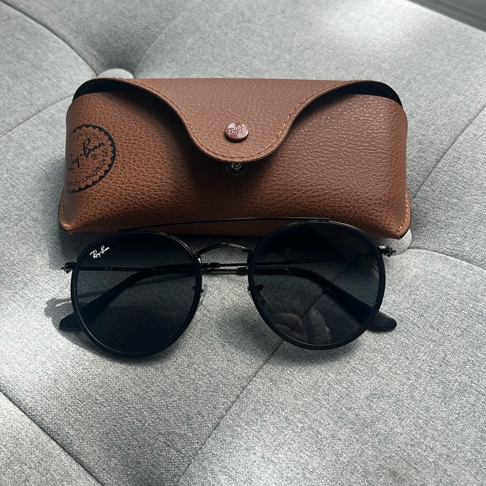 Ray Ban RB3647N double bridge round sunglasses